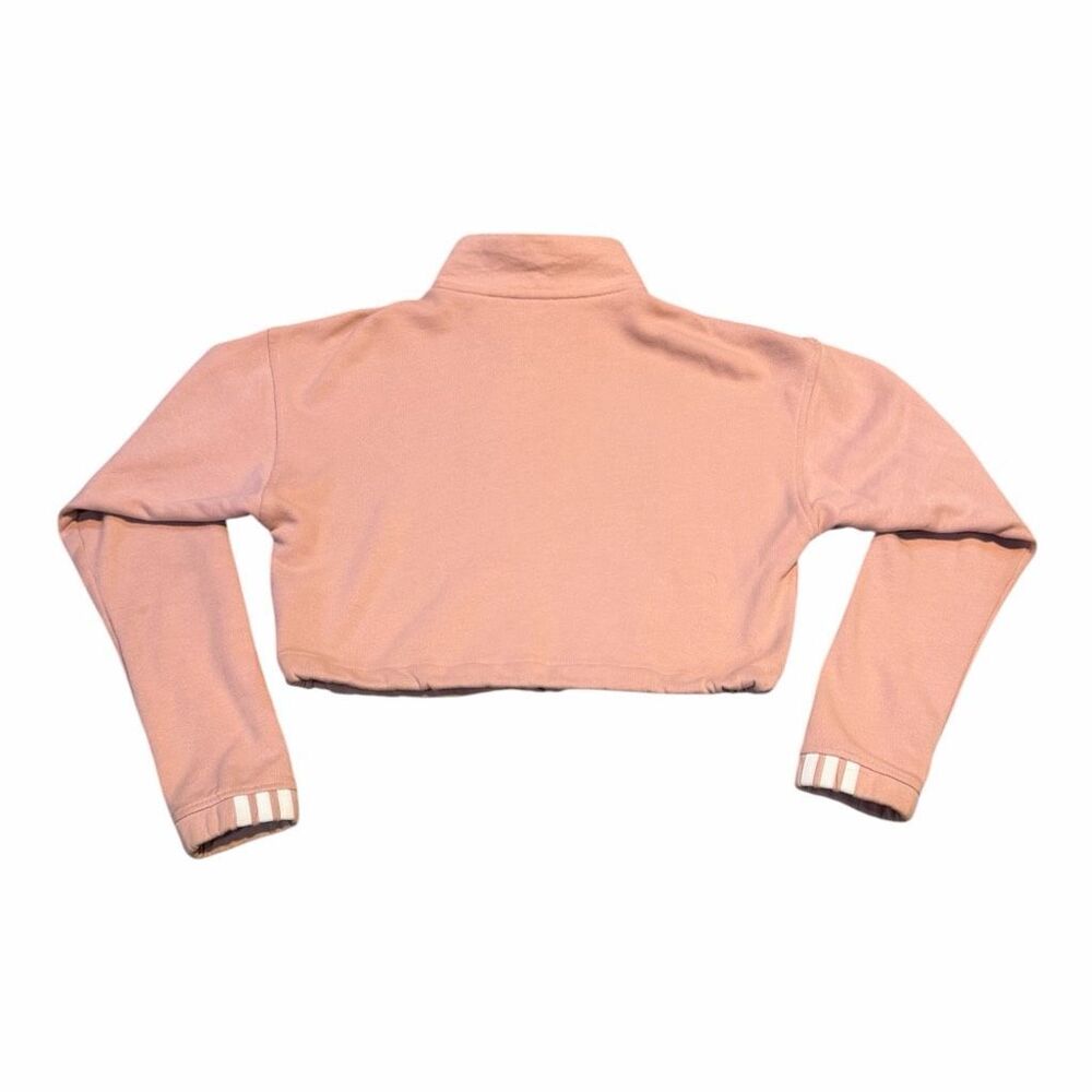 ADIDAS ORIGINALS Women’s Vocal Crop Half-Zip Sweatshirt Pink XS Trefoil Pullover - Picture 3 of 6